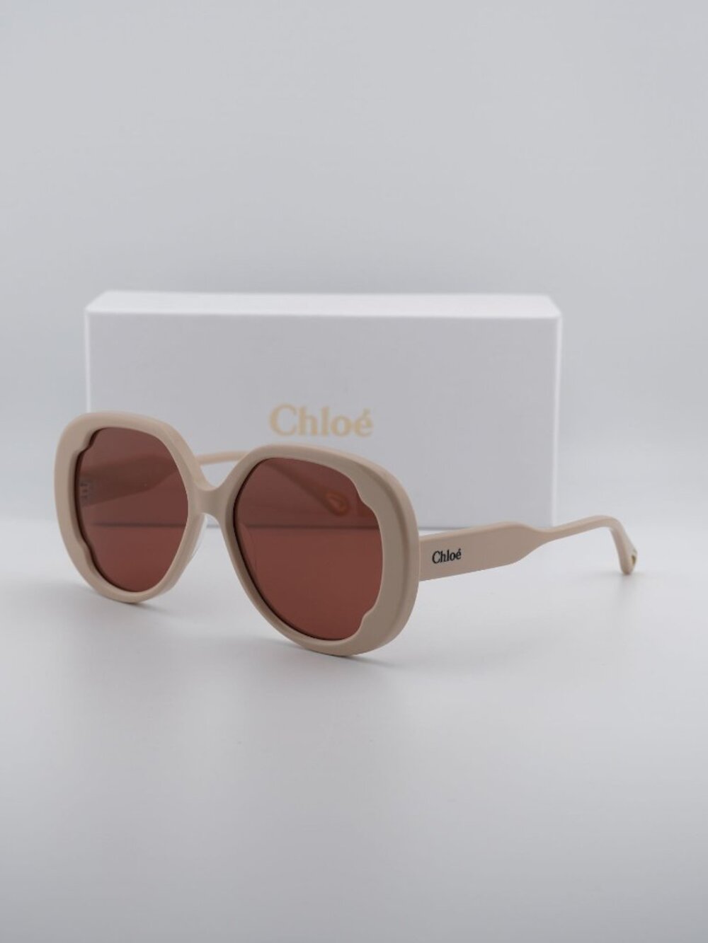 Chloe CH0195S 005 Butterfly Sunglasses - Ivory / Brown